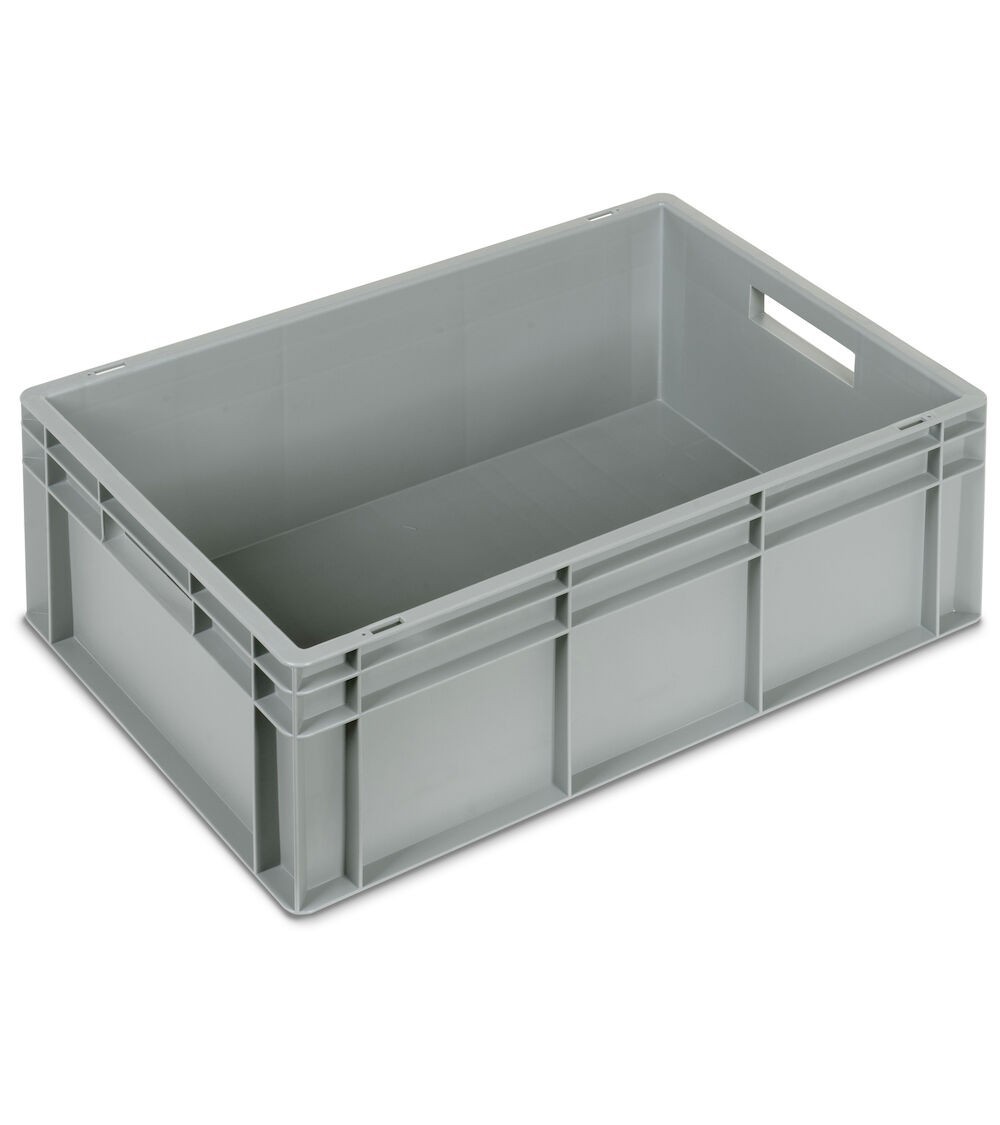 Contenitore Euro Box, mis. 6422, L600 x P400 x H220 mm, maniglie aperte