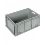 Contenitore Euro Box, mis. 6428, L600 x P400 x H280 mm, maniglie aperte
