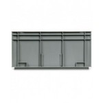 Contenitore Euro Box, mis. 6428, L600 x P400 x H280 mm, maniglie aperte