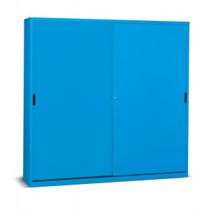 Armadio con porte scorrevoli serie Perfom, colore blu RAL 5012