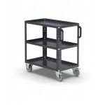 Carrello per officina a 3 ripiani con bordo rialzato, portata 330 kg,  XS