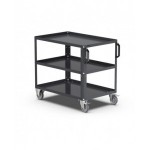 Carrello per officina a 3 ripiani con bordo rialzato, portata 330 kg,  XL