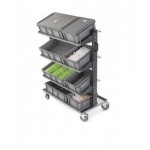 Carrello porta contenitori Euro Box in plastica ricilata