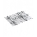 Set divisori longitudinali  e trasversali in metallo, per cassetti con H frontale 100 mm