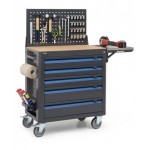 Carrello porta attrezzi Linea 391, 5 cassetti, L790 x P455 x H876 mm