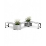 Panchina singola a 3 doghe, L1500 x P375 x H435 mm