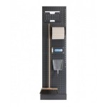 Arredo officina con armadi a 1 anta, modulo di servizio e cassettiera, L1824 x P495 x H1900 mm