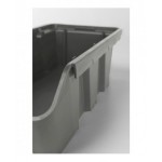 Contenitore  per scaffale in polipropilene riciclato RK Box Air, L141 x P400 x H91 mm