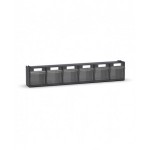 Cassettiera porta minuteria Visual Box, 6 cassetti, grigio antracite, L600 x P96 x H112 mm