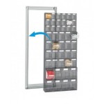 Telaio posteriore Visual Box Linea 391 per installazione a parete, L602 x P60 x H1500 mm