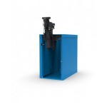 Banco professionale con 8 cassetti porta, ripiano regolabile e morsa, 250 cm, blu e antracite