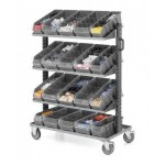 Carrello portaminuteria con 20 contenitori per scaffali RK, Linea 391