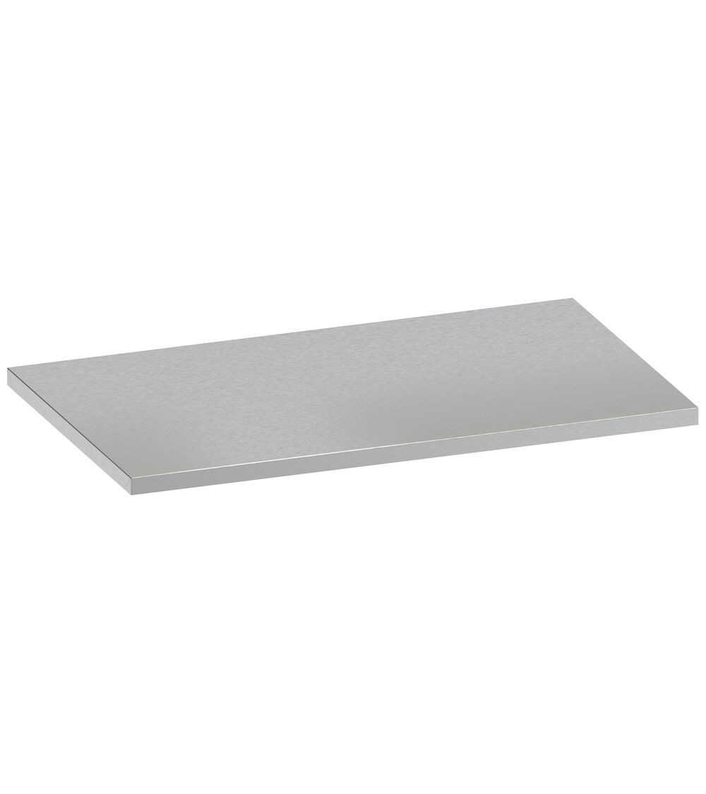 Top in acciaio inox satinato, L1020 x P600x H32 mm