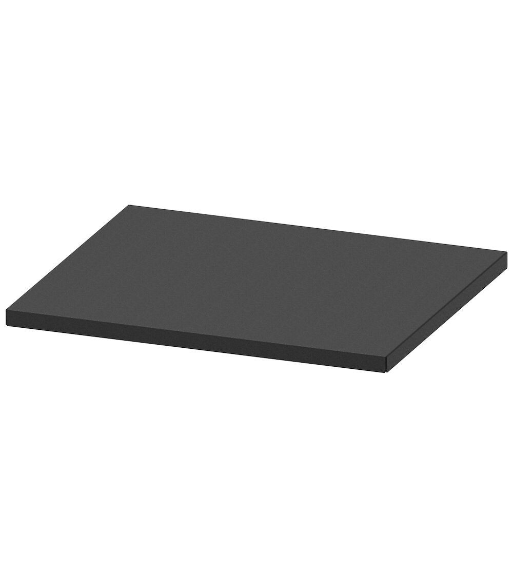 Top in acciaio gommato, L714 x P600 x H32 mm