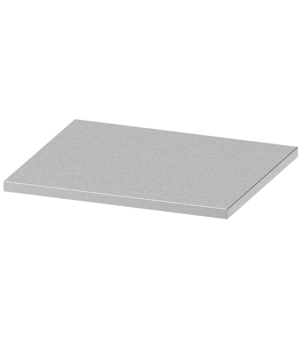 Top in acciaio inox satinato, L714 x P600 x H31 mm