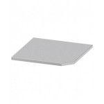 Top Garage per angolo in acciaio inox satinato