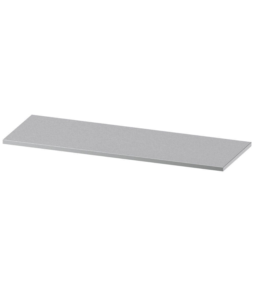 Top in acciaio inox satinato, L1734 x P600 x H31 mm