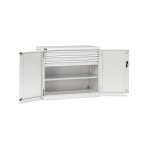 Armadio con ante a battente 64x27 EH, PERFOM15011, colore grigio chiaro