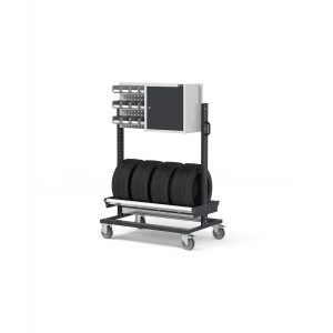 Carrello per pneumatici con armadio pensile BINCART1007