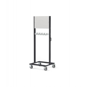 Carrello per imbracature con pannello forato, L 761 mm BINCART0706